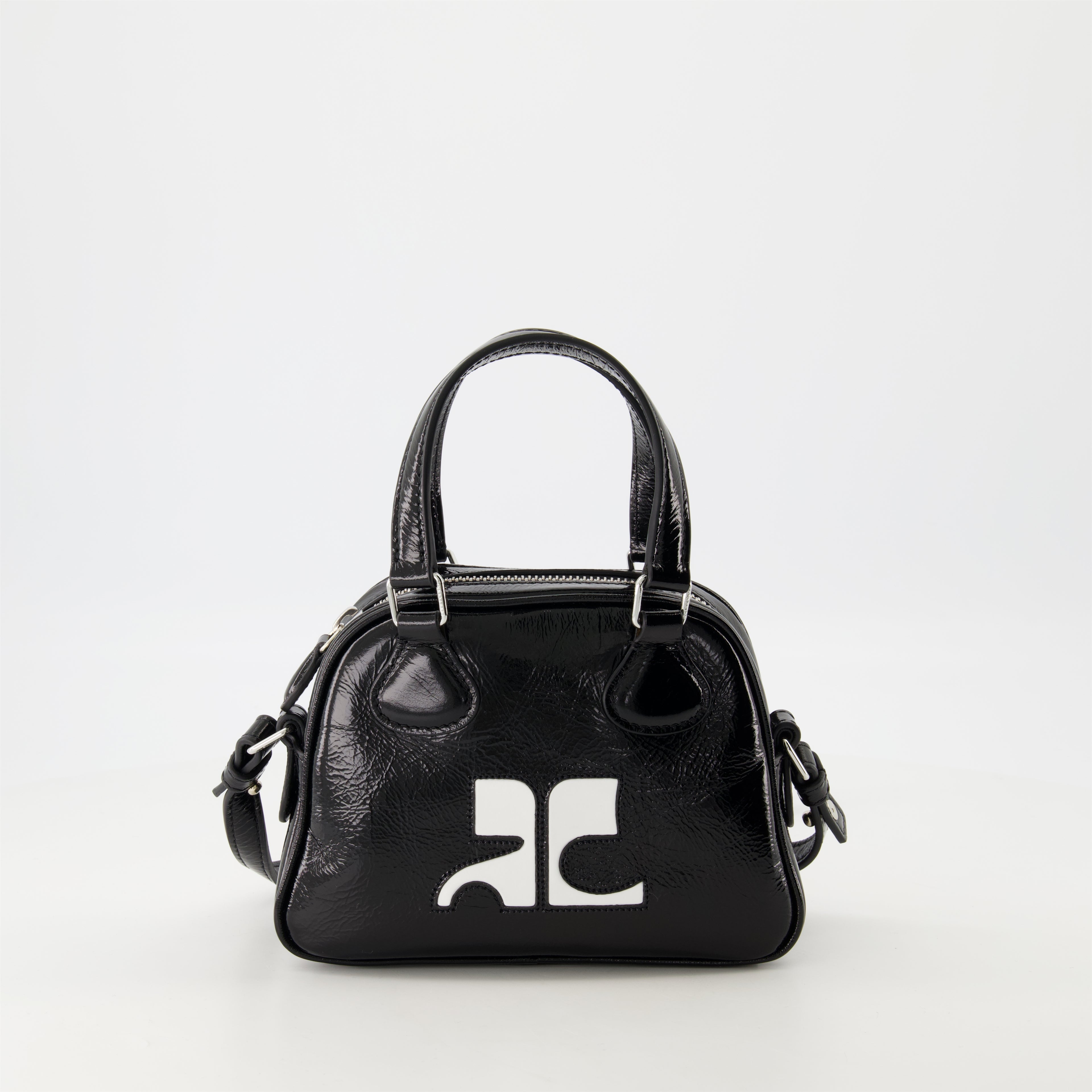 Handtaschen und schultertaschen Mini sac bowling Réédition Courrèges Schwarz Unisex