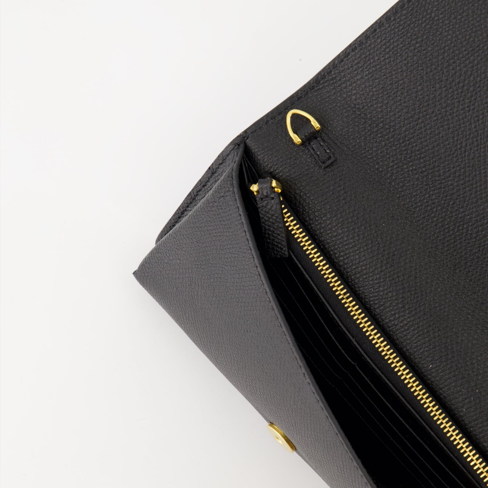 Kleine lederwaren Portefeuille VLogo à chaîne Valentino Garavani Schwarz Femme