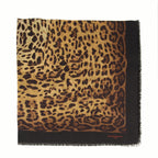 Écharpes, foulards et gants Écharpe en laine et soie imprimé léopard Givenchy Marron Femme