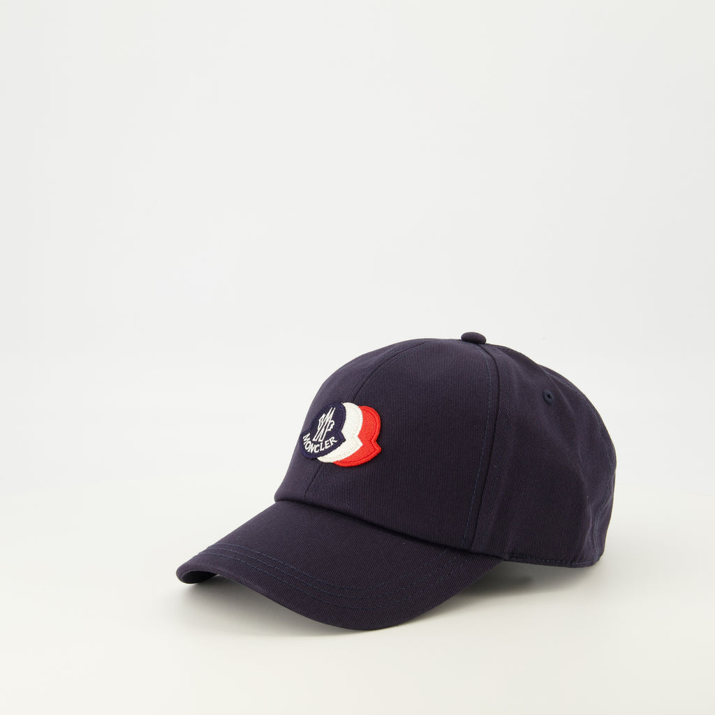Image of the article Navy blue logo cap by Moncler for men - Spring-Summer 2026 - Back view