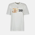 Image of the printed T-shirt from the brand Moschino for Women - Autumn-Winter Season 2025 - Front View