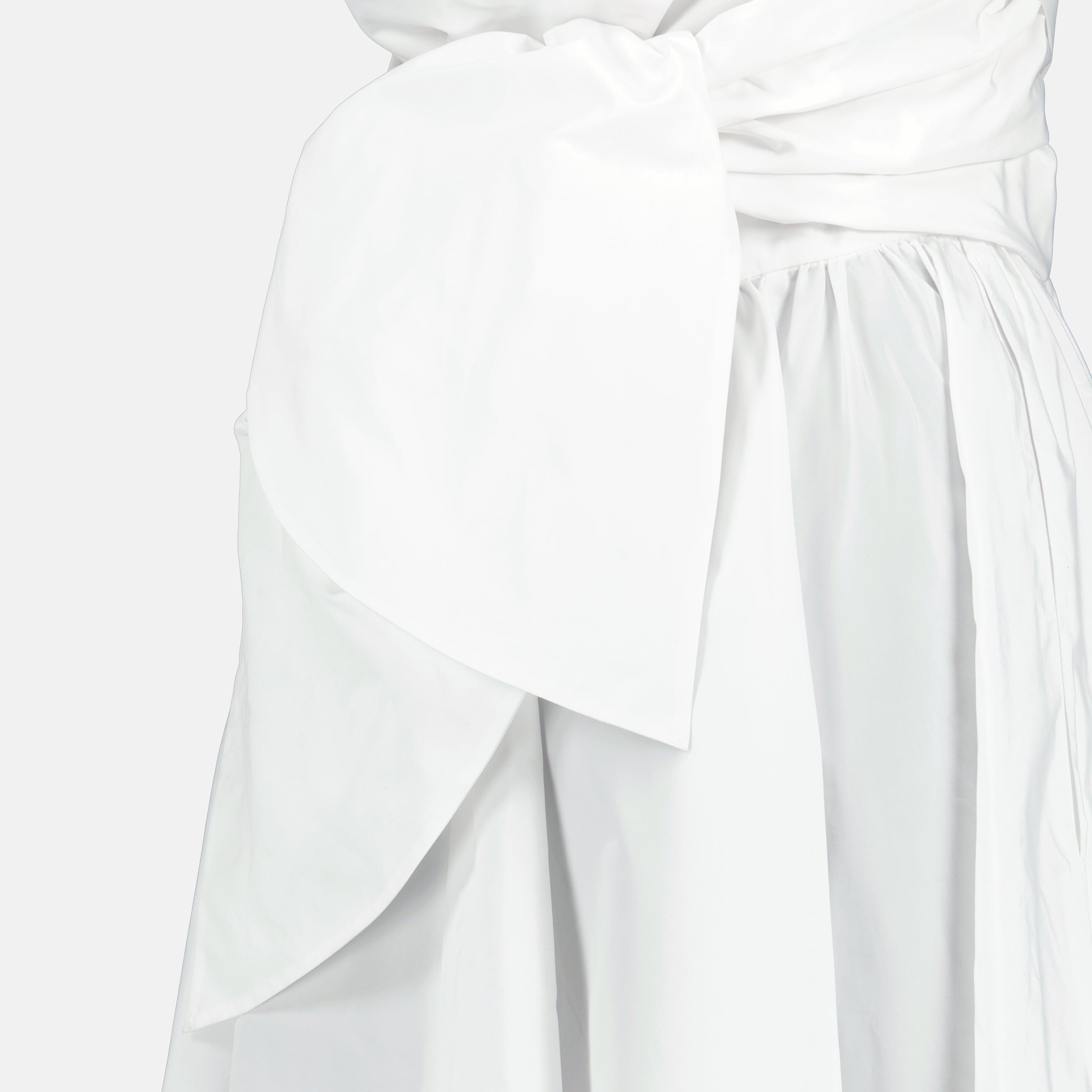 Robes Robe drapée blanche en faille recyclé Patou Blanc Femme