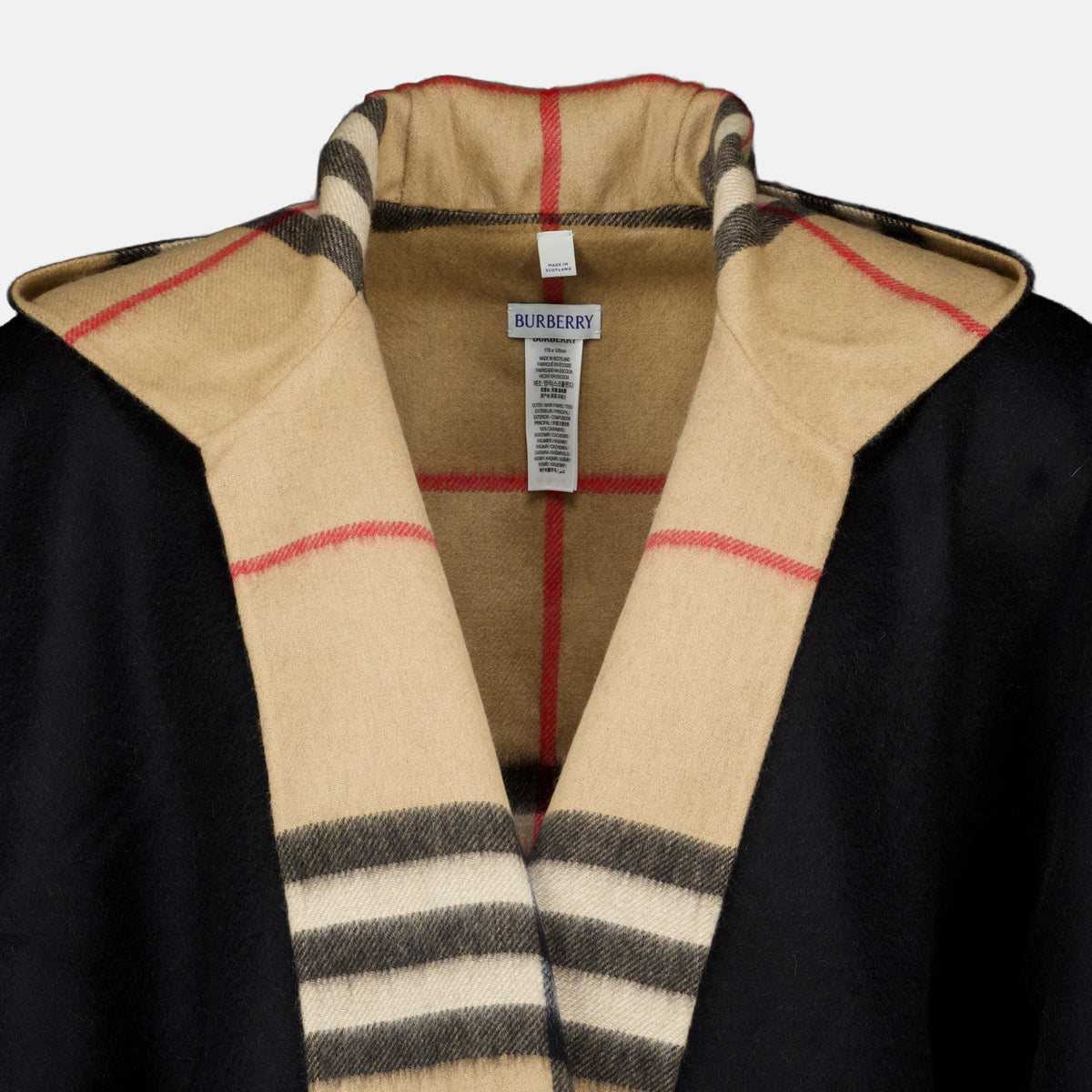 Vestes Poncho en cachemire noir Burberry Noir Unisexe