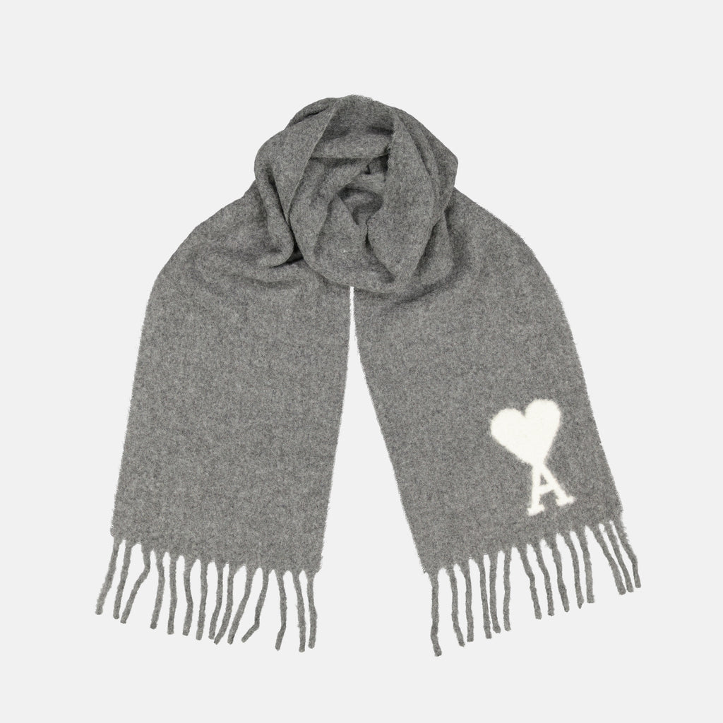 Scarves and gloves Scarf <tc>Ami de coeur</tc> Ami PARIS Gray Unisex