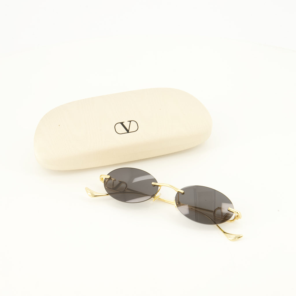 Lunettes Geometric Metal Glasses Valentino Garavani Doré Femme