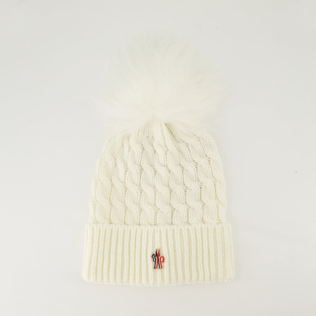 모자, 캡 및 비니 Bonnet à pompon Moncler Grenoble 하얀색 Femme