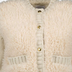 Imagen del cárdigan de lana y teddy beige de la marca Moncler para Mujer - Temporada Otoño-Invierno 2025 - Vista Detallada_2
