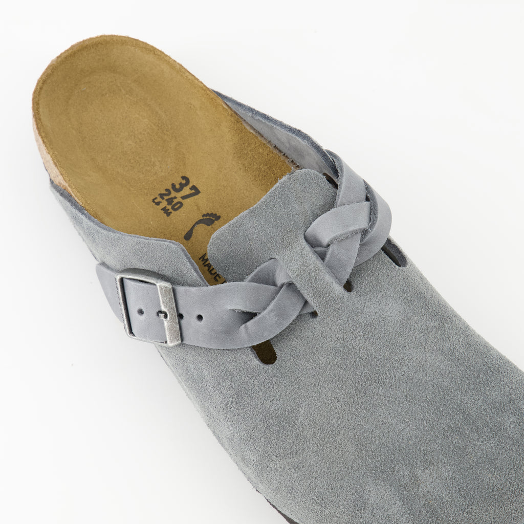 オープントゥシューズ ボストンブレイデッドミュール Birkenstock グレー Femme