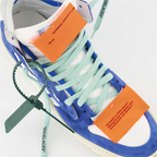 Sneaker OMIA065F22LEA002 0145 white blue Off-White Blau Homme