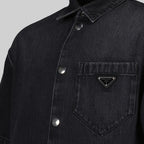 Shirts Denim Shirt Prada Black Homme