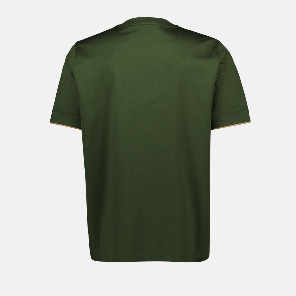 T-shirts T-shirt à bordure Moncler Vert Homme