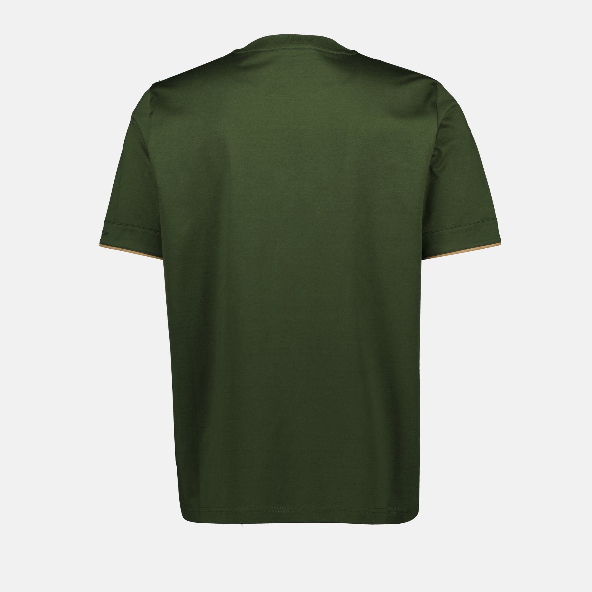 T-shirts T-shirt à bordure Moncler Vert Homme