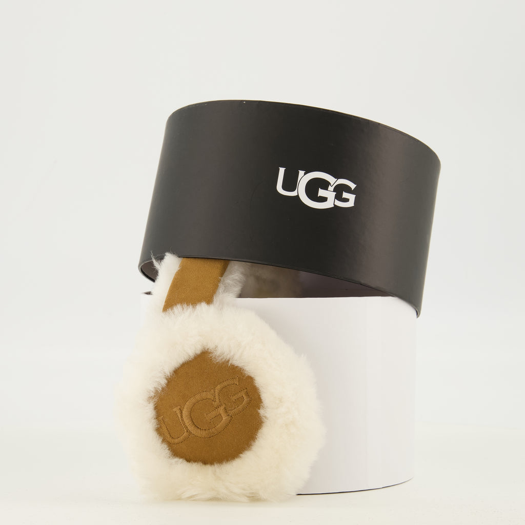 Chapeaux, casquettes et bonnets Bestickte Braune Ohrenschützer Ugg Beige Femme
