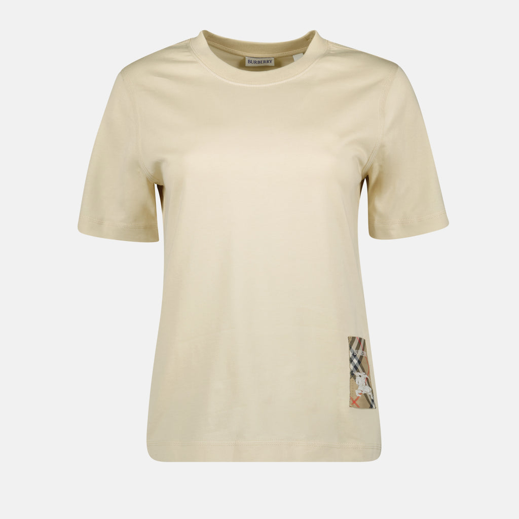 T-shirts Cavalier T-Shirt Burberry Beige Femme