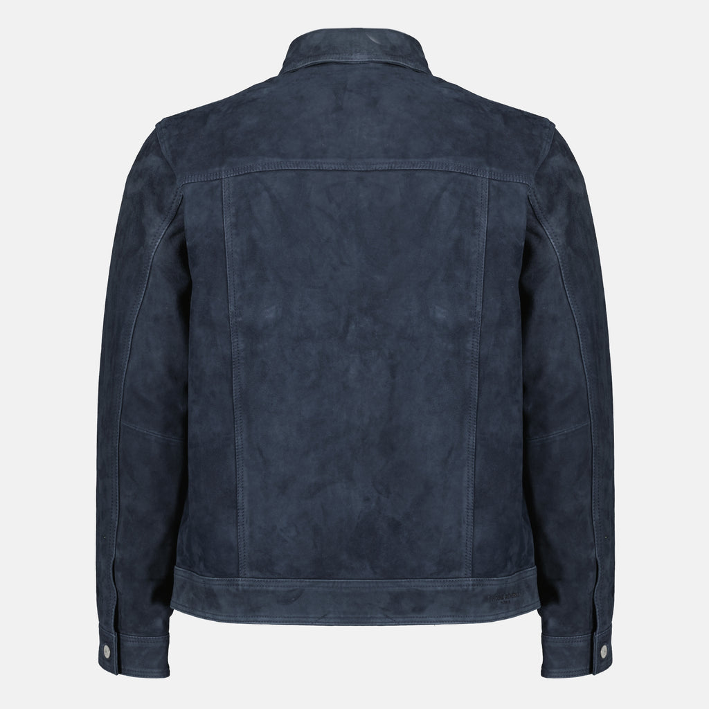 Vestes Veste Loki en suède Officine Générale Bleu foncé Homme