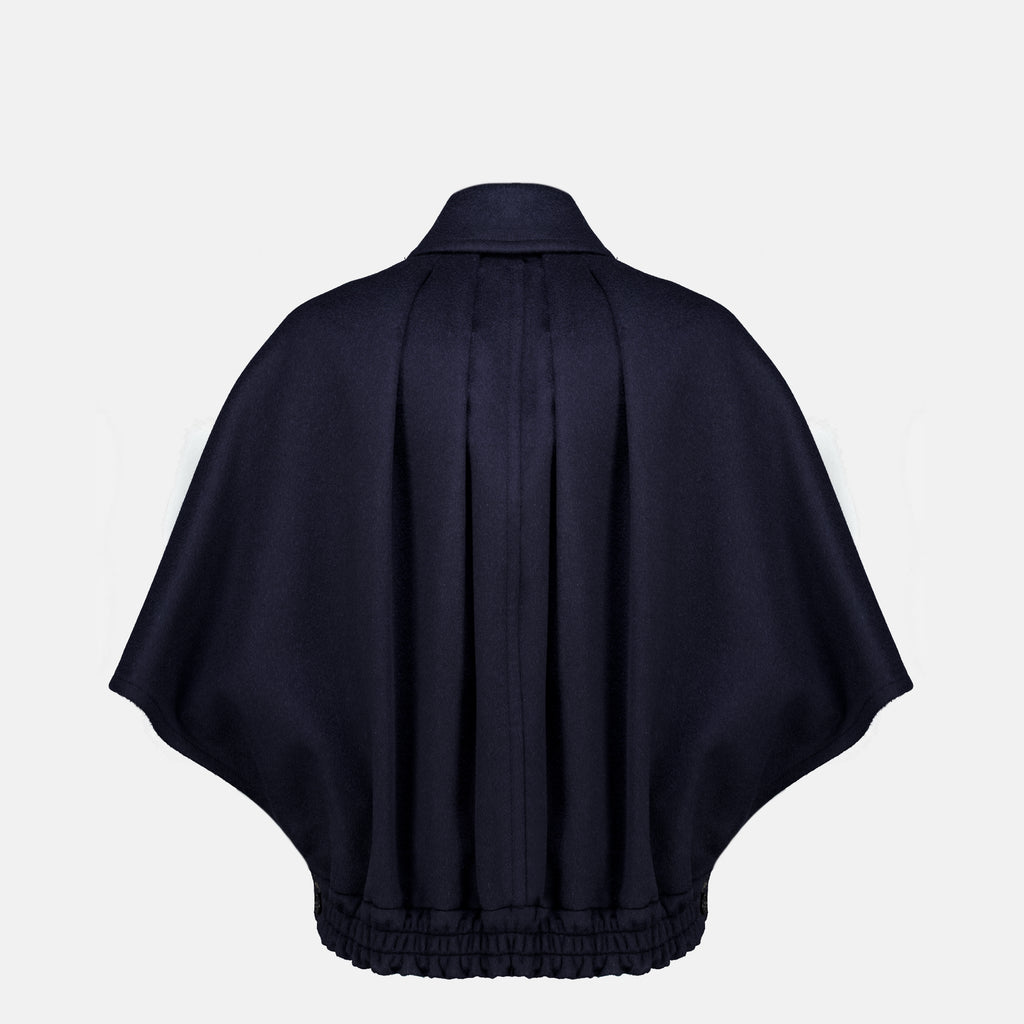 Vestes Boxy Cape aus Navy Cashmere Max Mara Bleu foncé Femme