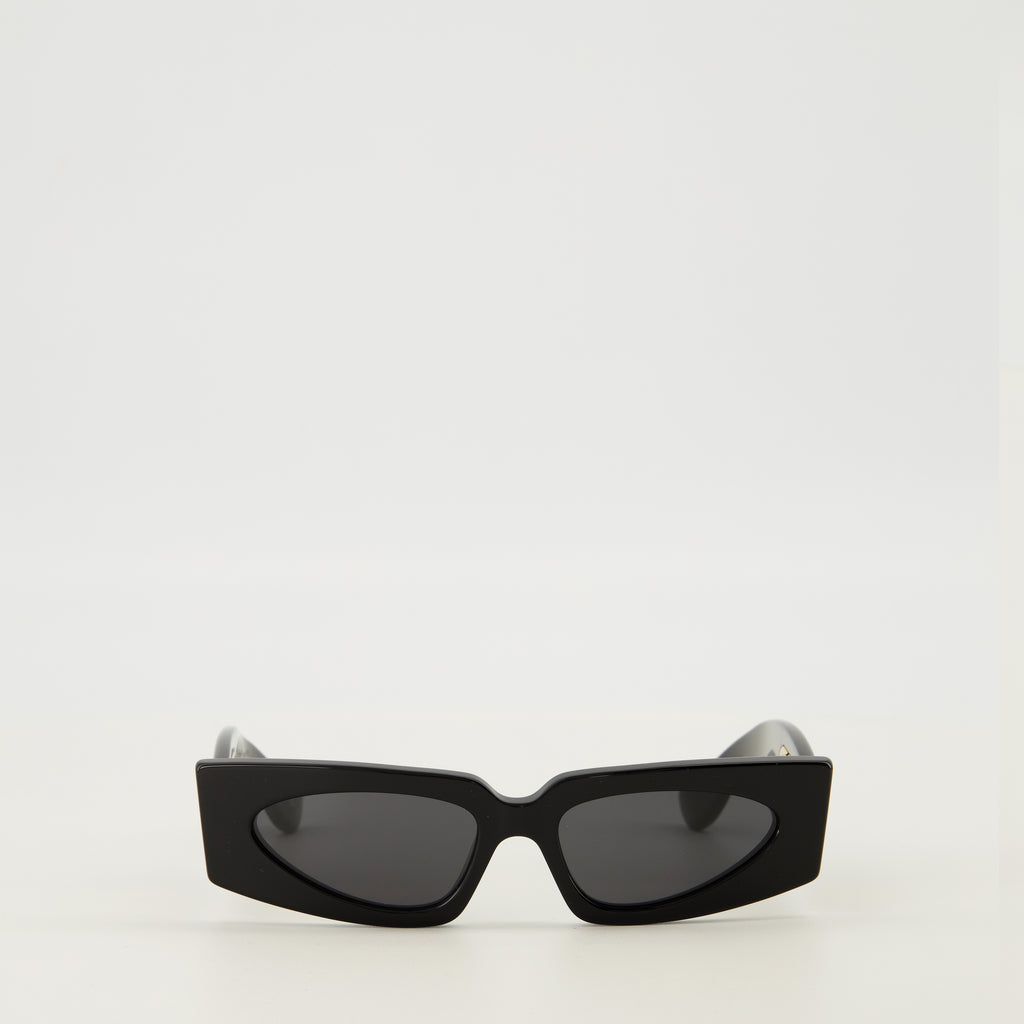 Lunettes VLogo Schwarze Sonnenbrille Valentino Garavani Noir Femme
