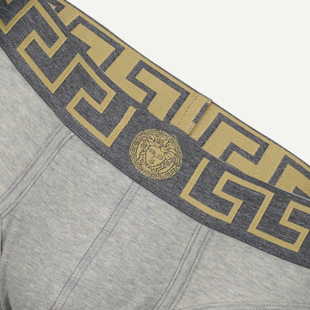 Underwear and homewear Medusa Greca Slip Versace Gray Homme
