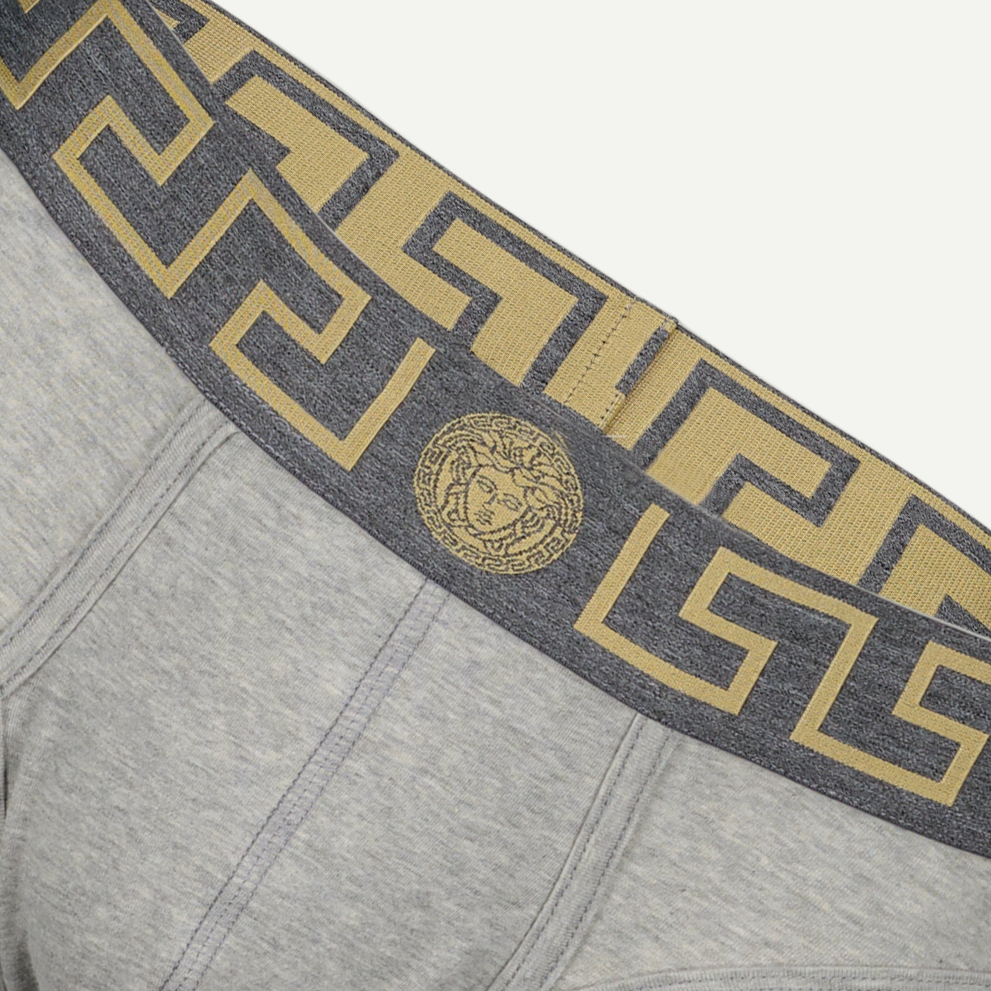 Underwear and homewear Medusa Greca Slip Versace Gray Homme