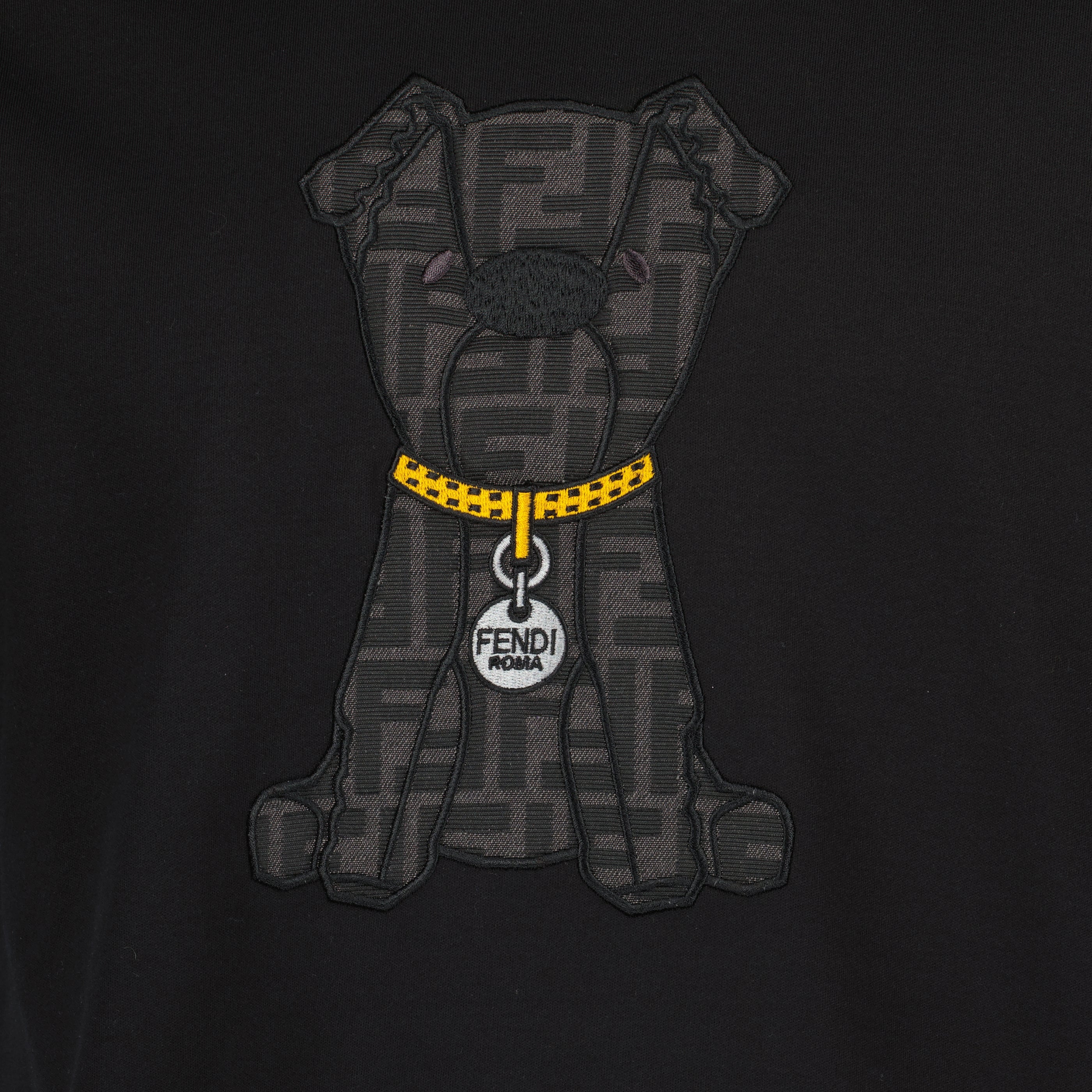 T-shirts T-shirt imprimé noir en coton Fendi Noir Homme