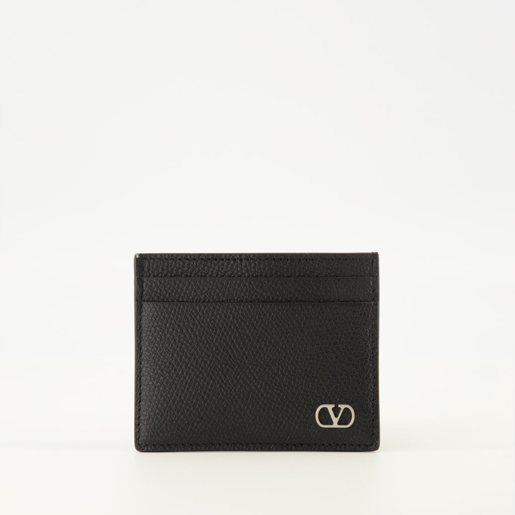 Image of the Vlogo cardholder by Valentino Garavani for Men - Autumn-Winter Season 2025 - Front View