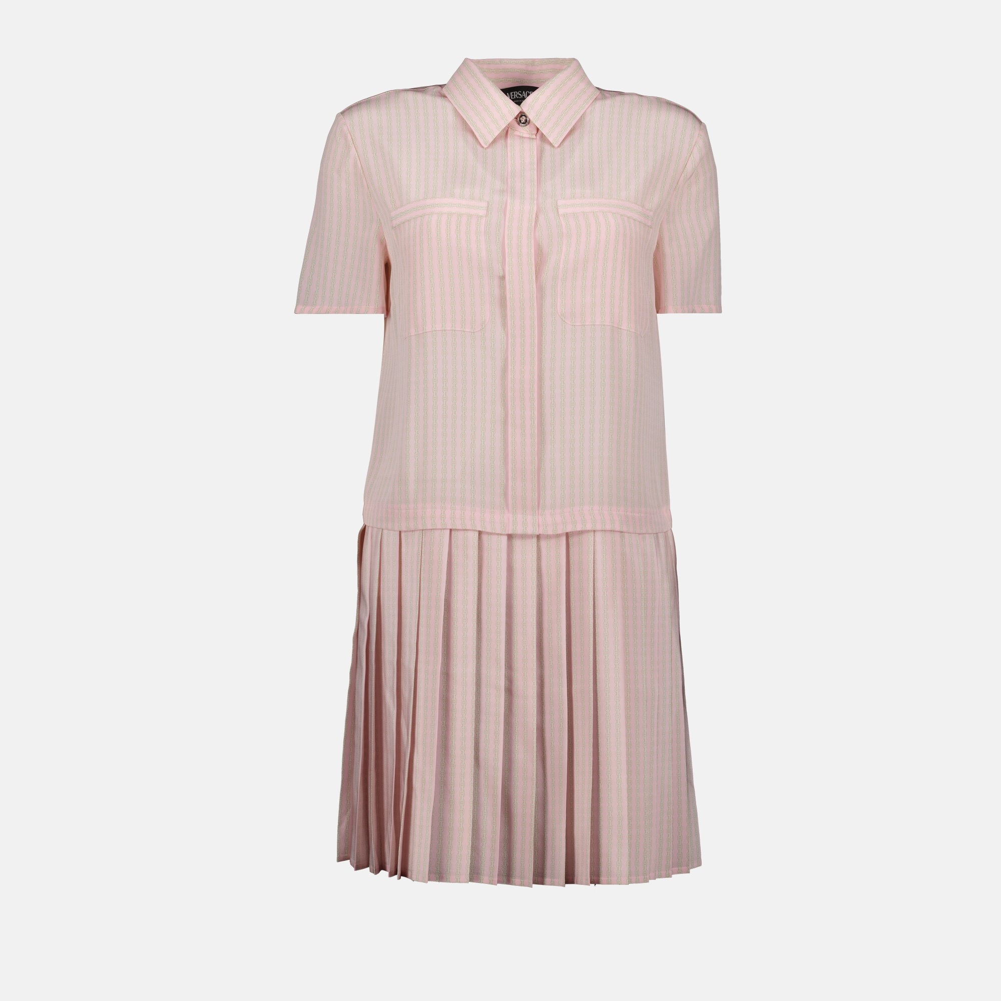 Abiti Abito Camicia in Setaforte Versace Rosa Femme