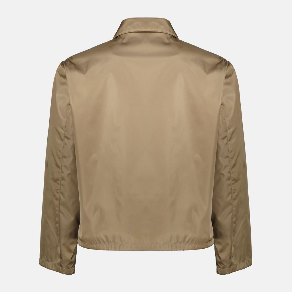 Immagine della giacca in nylon beige di Prada per uomo - Primavera-Estate 2026 - Vista Posteriore