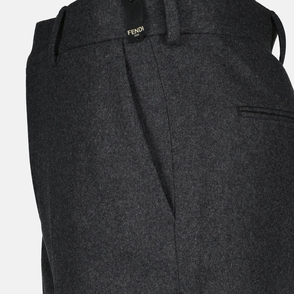 Pantalons Pantalon en cachemire Fendi Gris Homme