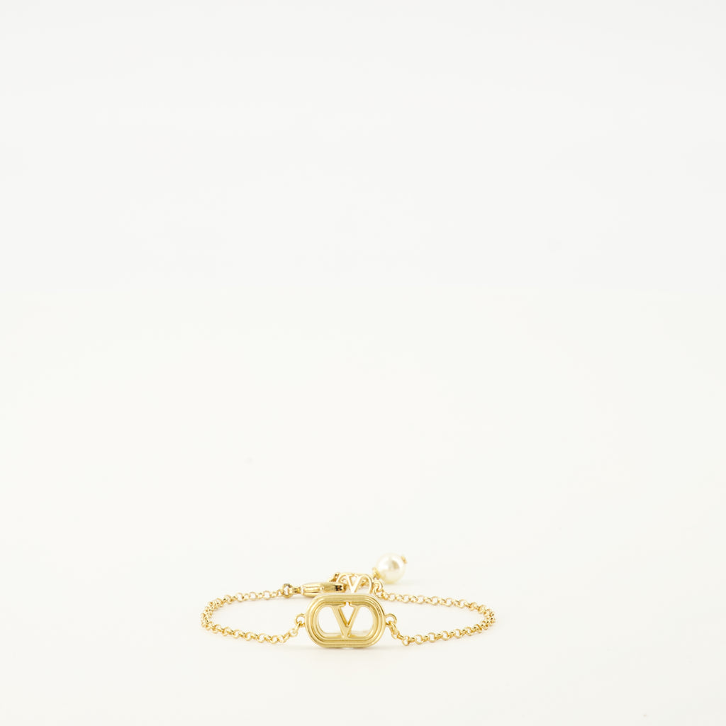 Image of the Vlogo bracelet and pearl from the Valentino Garavani brand for Women - Autumn-Winter 2025 - Front View