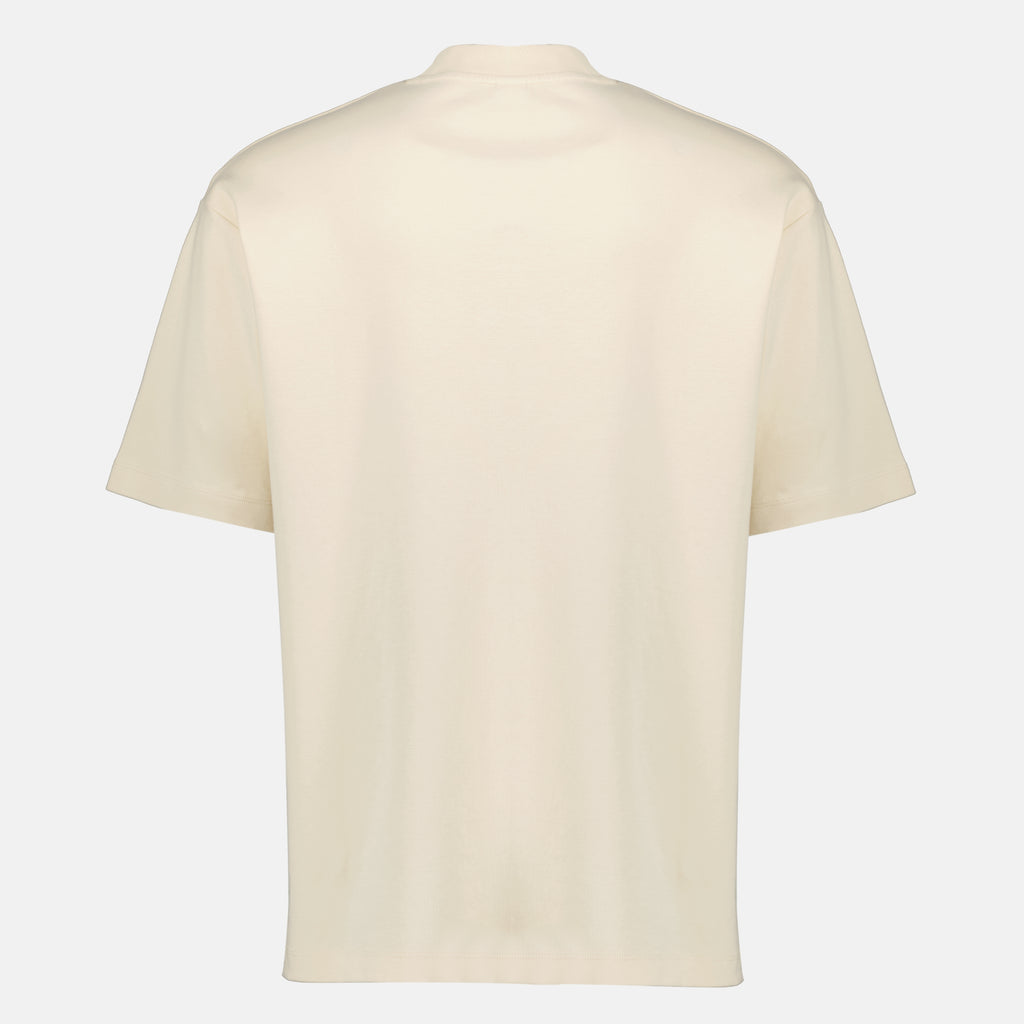 Imagen del artículo Camiseta beige con lema de la marca Drole De Monsieur para Hombre - Temporada Primavera-Verano 2026 - Vista Trasera