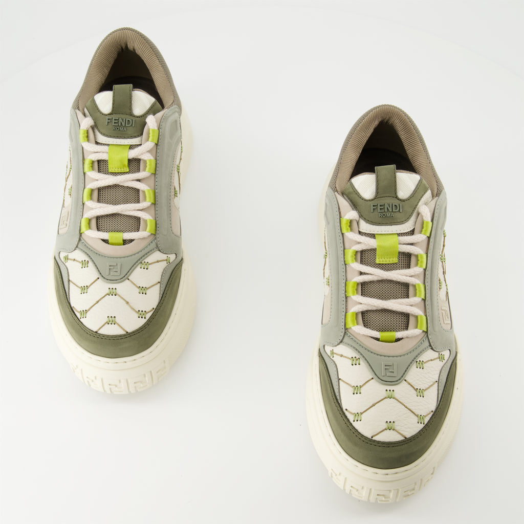 Sneakers Fendi Force Sneakers Fendi Khaki Homme