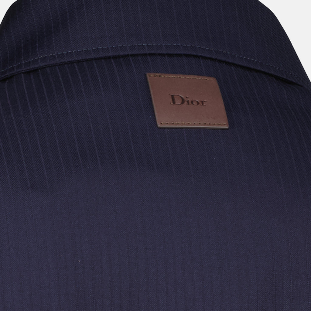 Vestes Casaco Azul Marinho em Lã com Fecho Zipper Dior Bleu foncé Homme