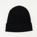Chapeaux, casquettes et bonnets Bonnet en laine à logo Moncler Noir Homme