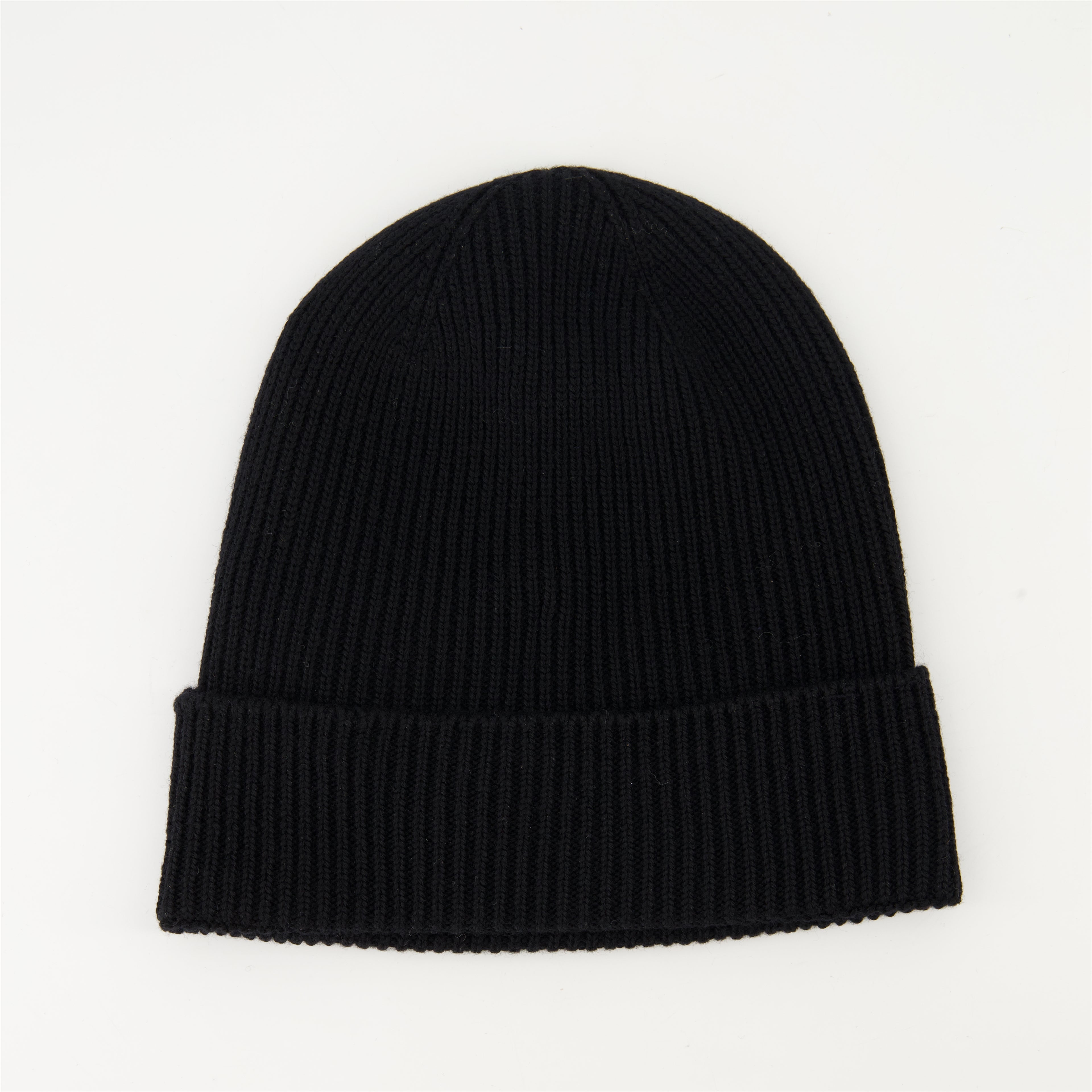 Chapeaux, casquettes et bonnets Bonnet en laine à logo Moncler Noir Homme