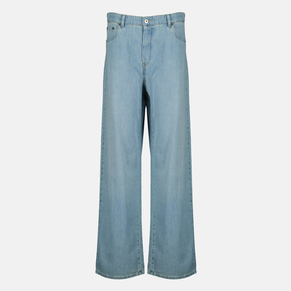 Pantalons Jean large bleu clair Miu Miu Bleu Femme