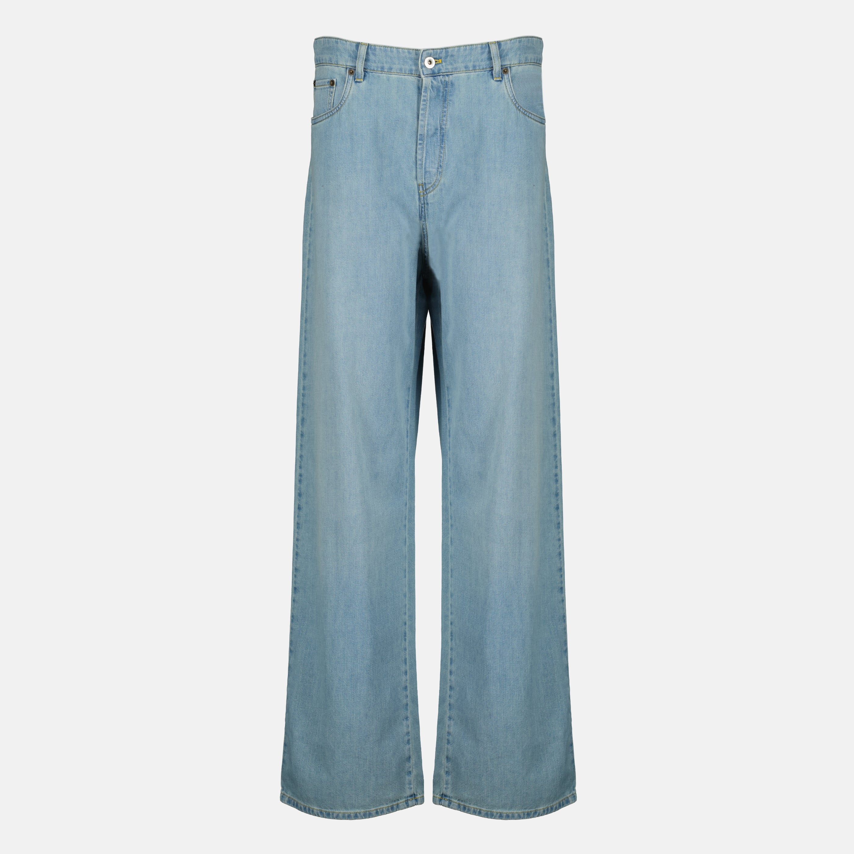 Pantalons Jean large bleu clair Miu Miu Bleu Femme