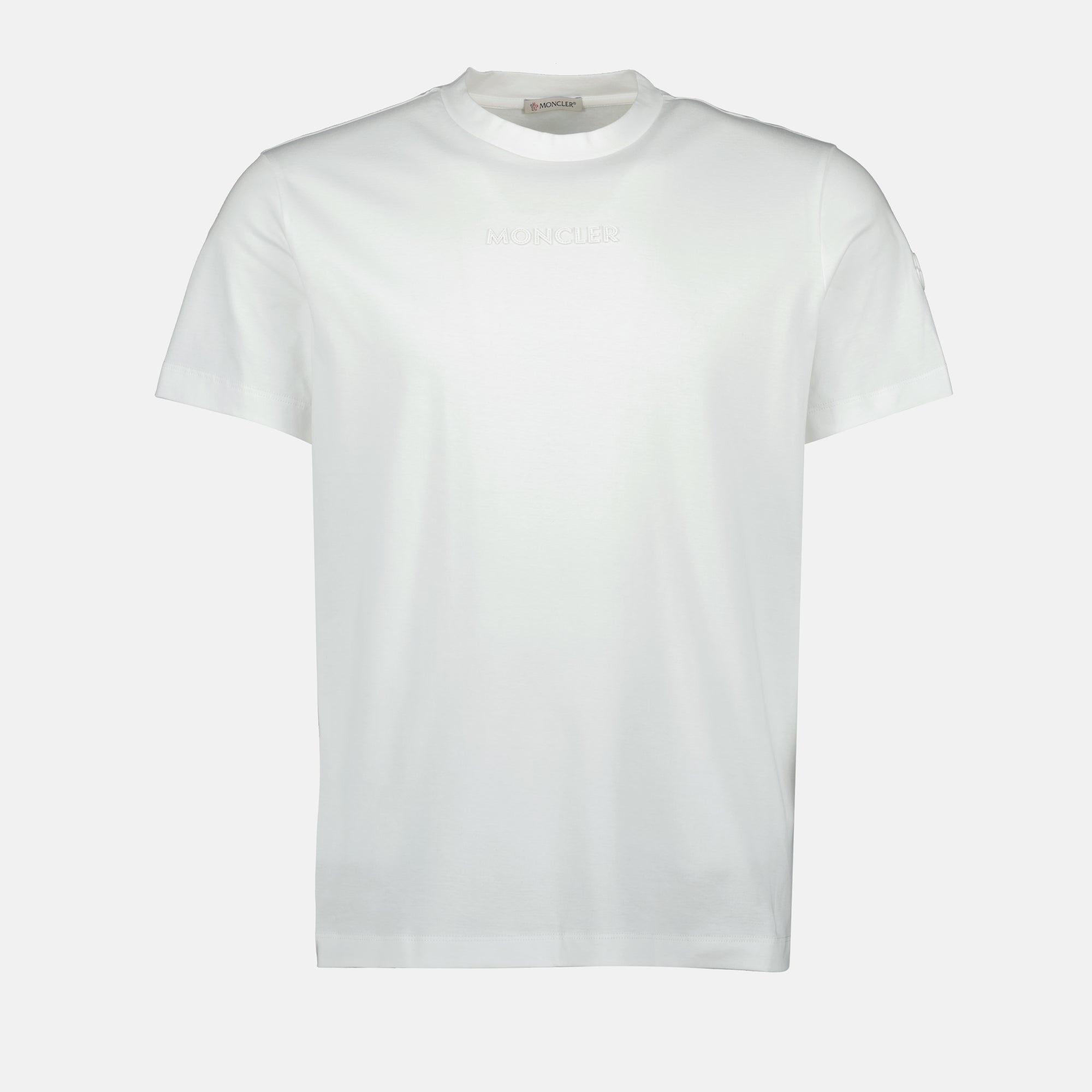 T-shirt T-shirt Bianca con Logo Moncler Bianco Homme