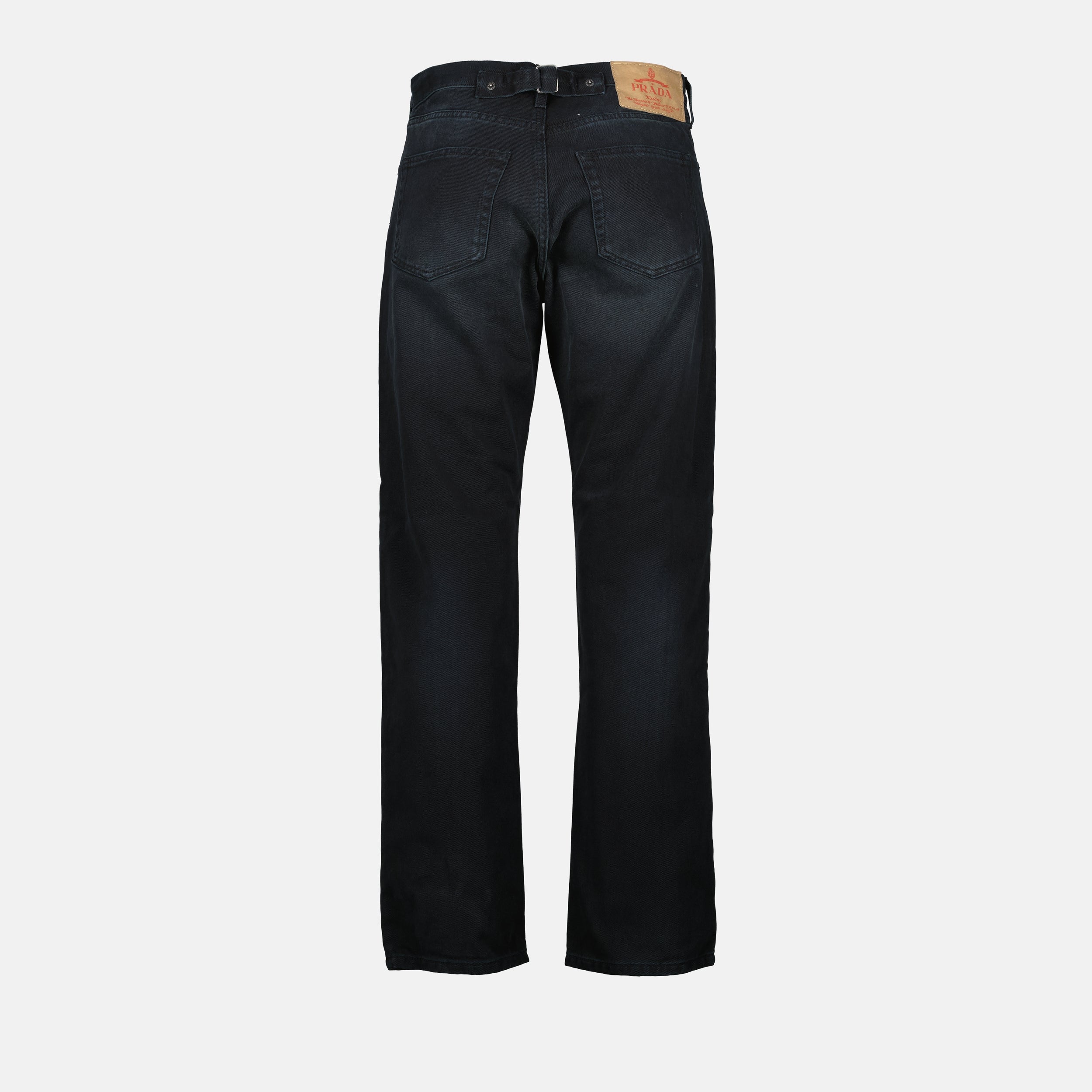 Pantaloni Jeans Neri Sbiaditi Prada Nero Homme