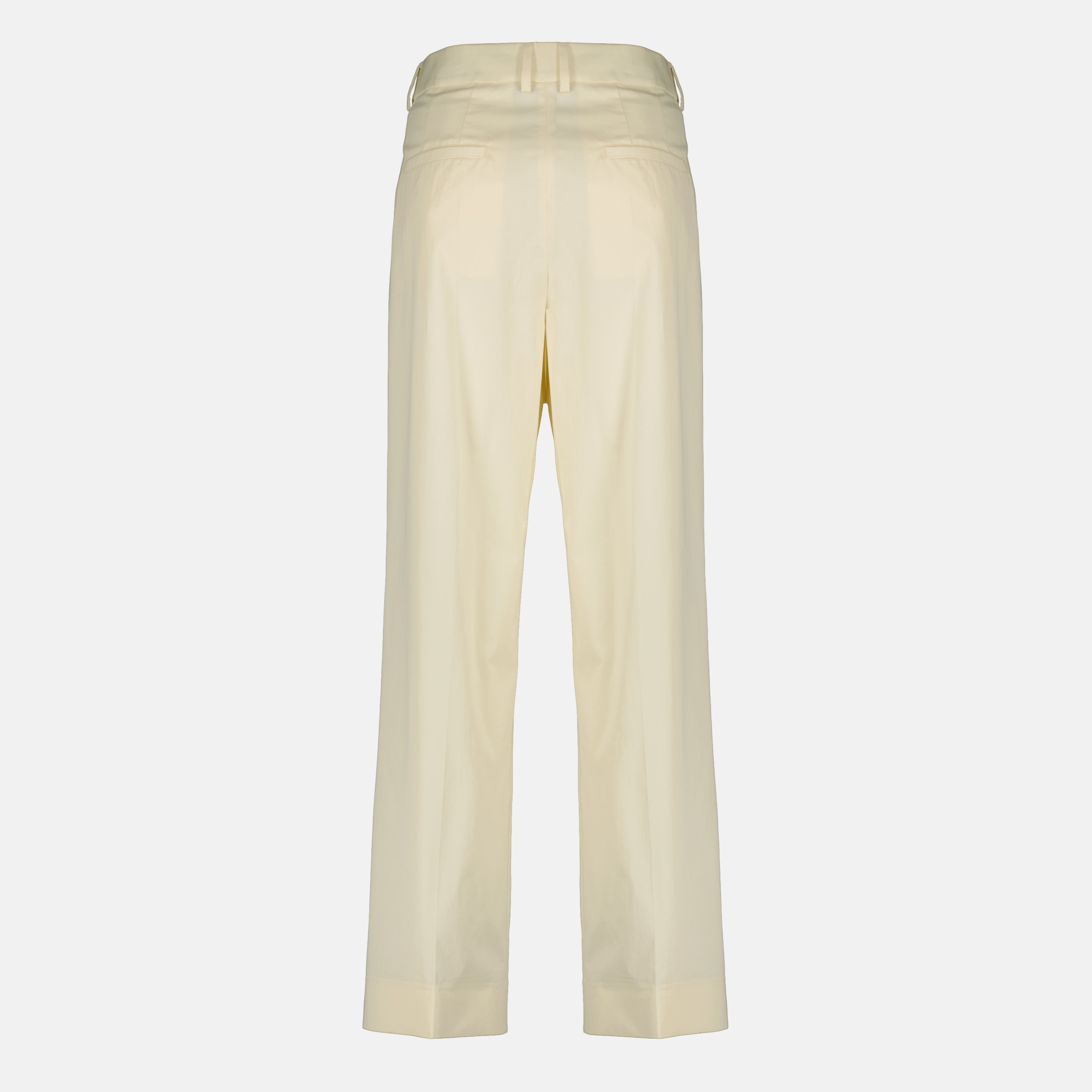 Pantalons Pantalon lare en gabardine de coton blanc Moncler Blanc Femme