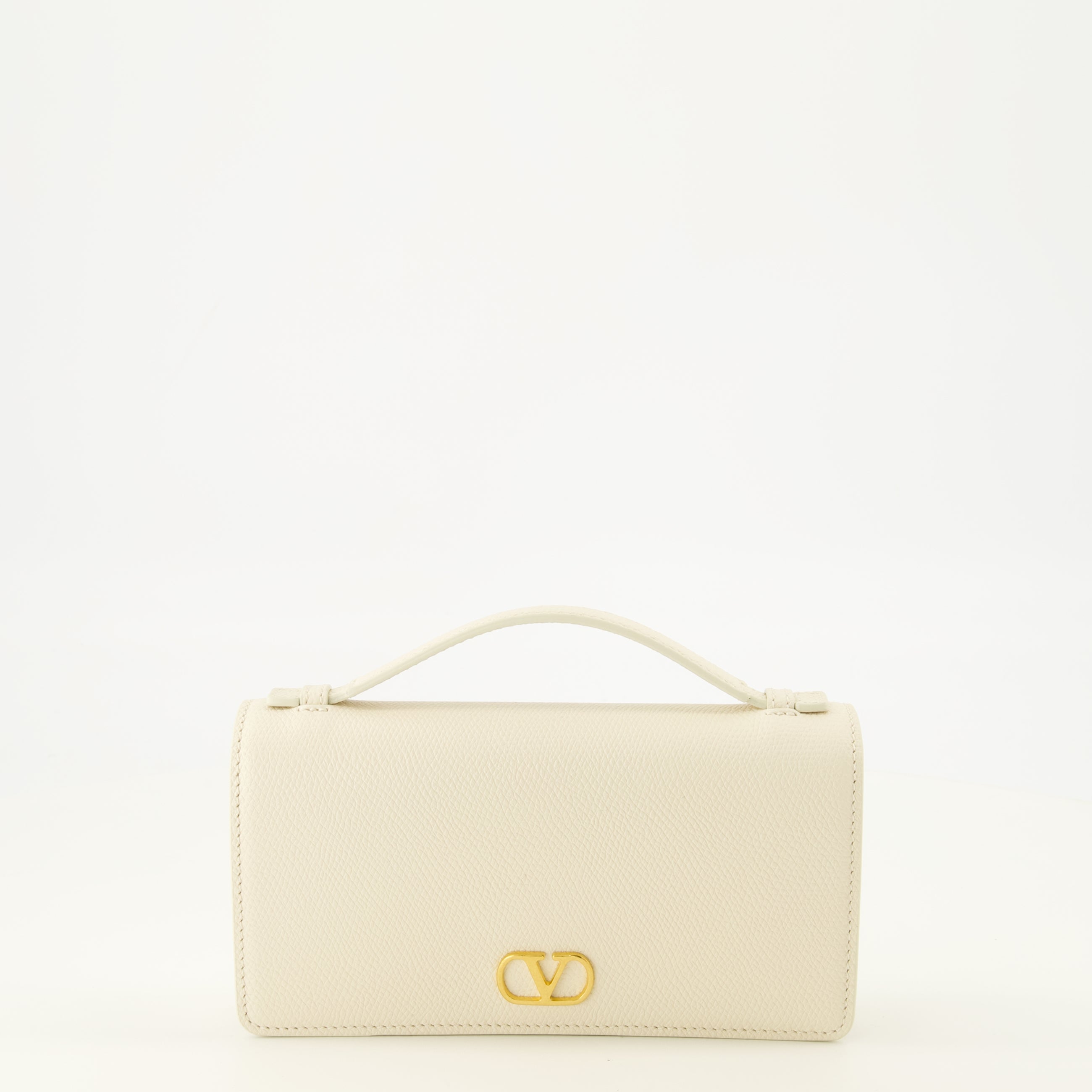 Petite maroquinerie VLogoチェーン財布 ホワイトレザー Valentino Garavani Blanc Femme
