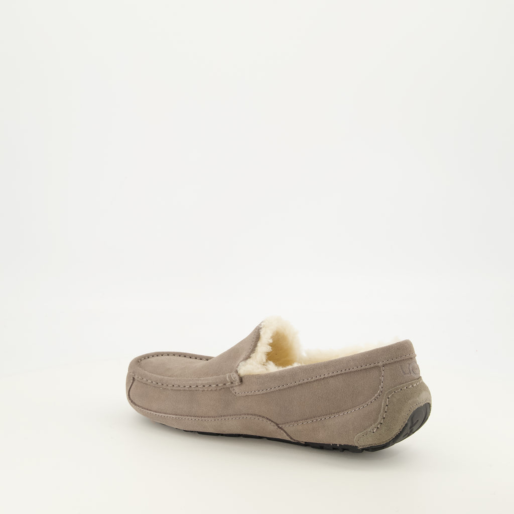 Mocassins Ascot Graue Hausschuhe Ugg Gris Homme