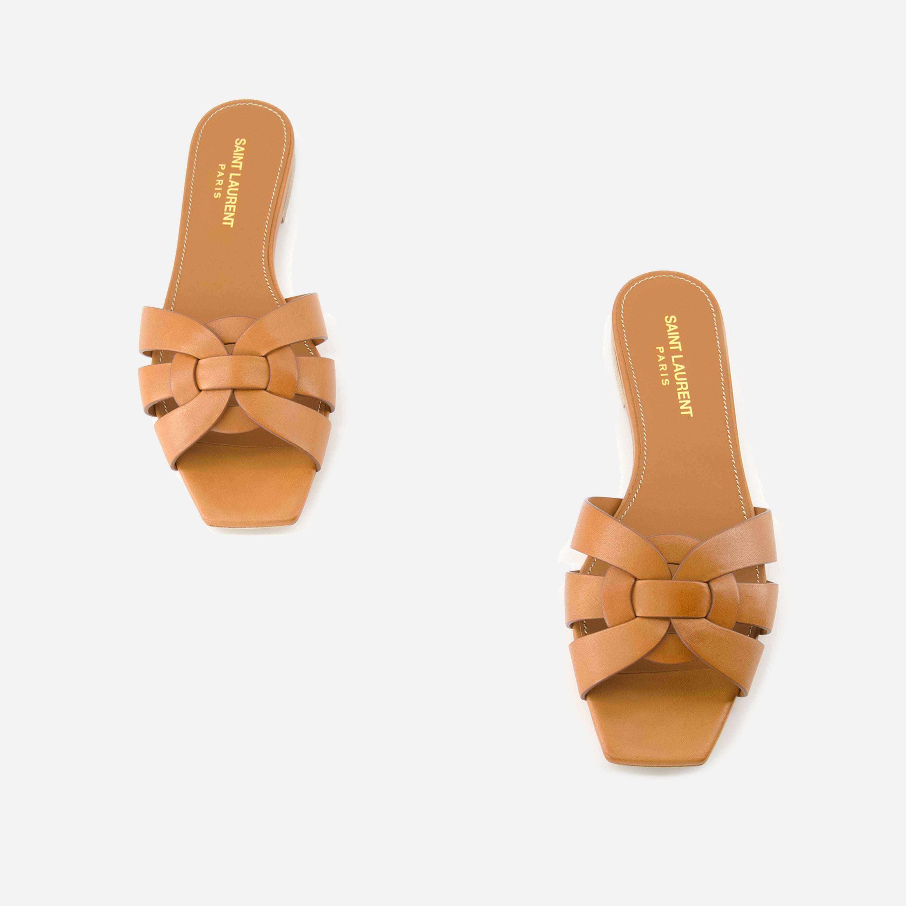 Offene schuhe Tribute Mules Saint Laurent Braun Femme