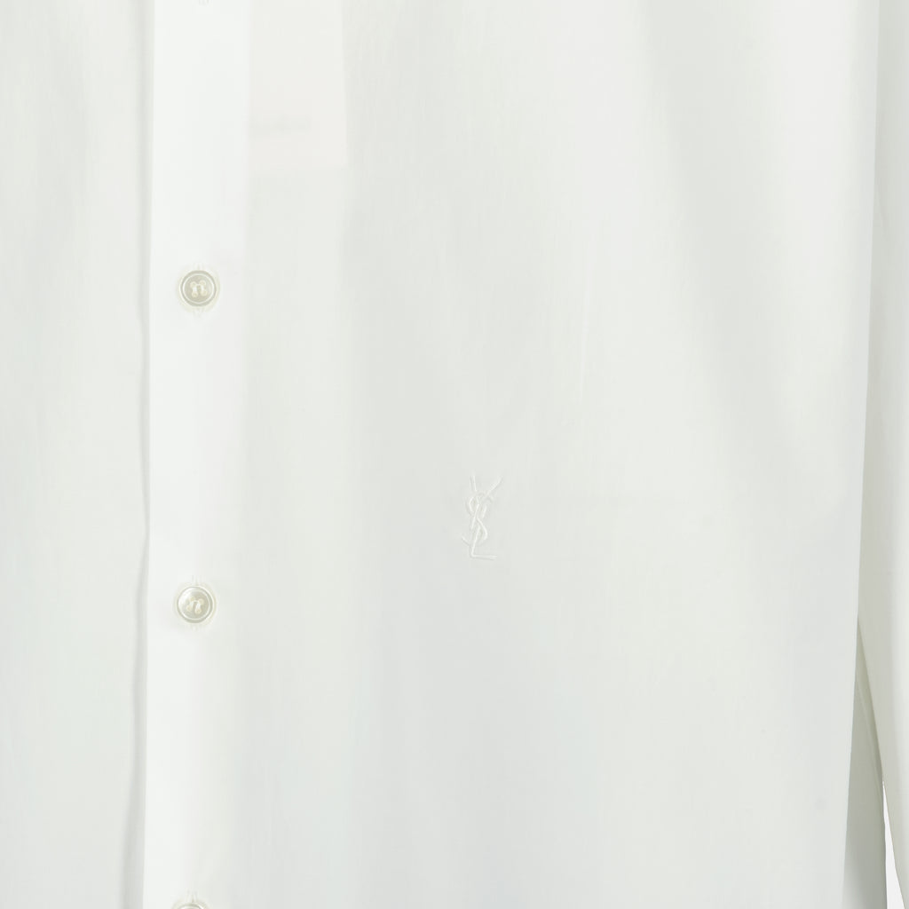 Immagine della camicia Cassandre in cotone bianco di Saint Laurent per Uomo - Stagione Primavera-Estate 2026 - Vista Dettagliata_1