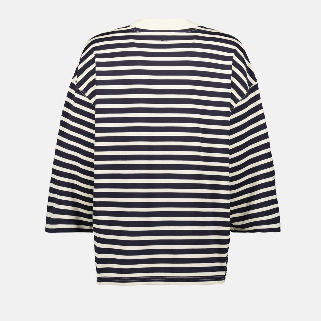 T-shirts Striped T-shirt Ami PARIS Dark blue Unisex