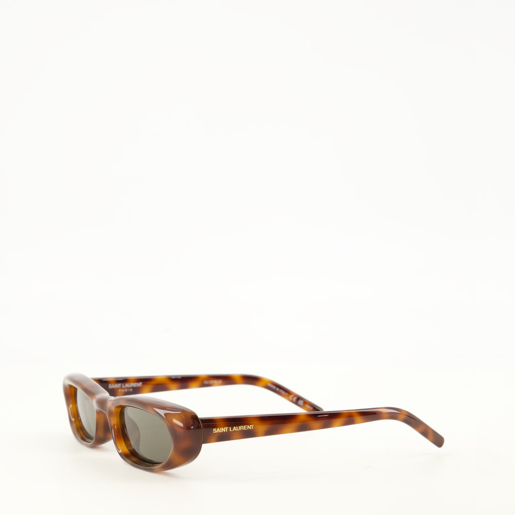Lunettes Gafas de Sol SL 557 Shade Plump Marrón Saint Laurent Marron Unisexe