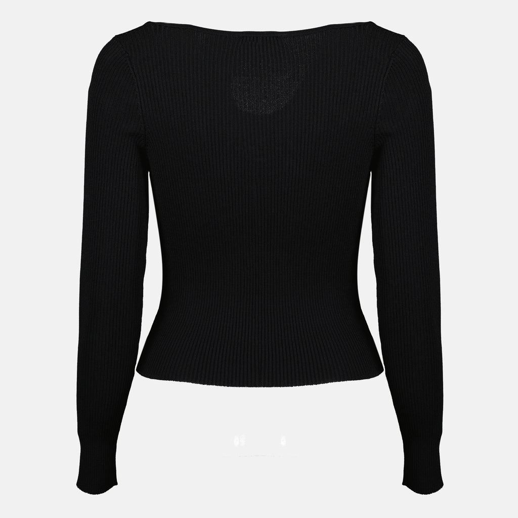 Maille Cardigan Nero a Decoupé Marine Serre Noir Femme