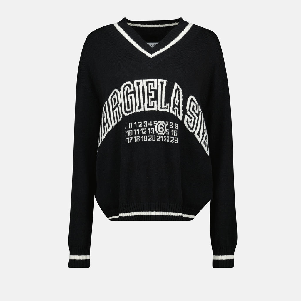 Maille Pull en laine Mm6 Noir Femme