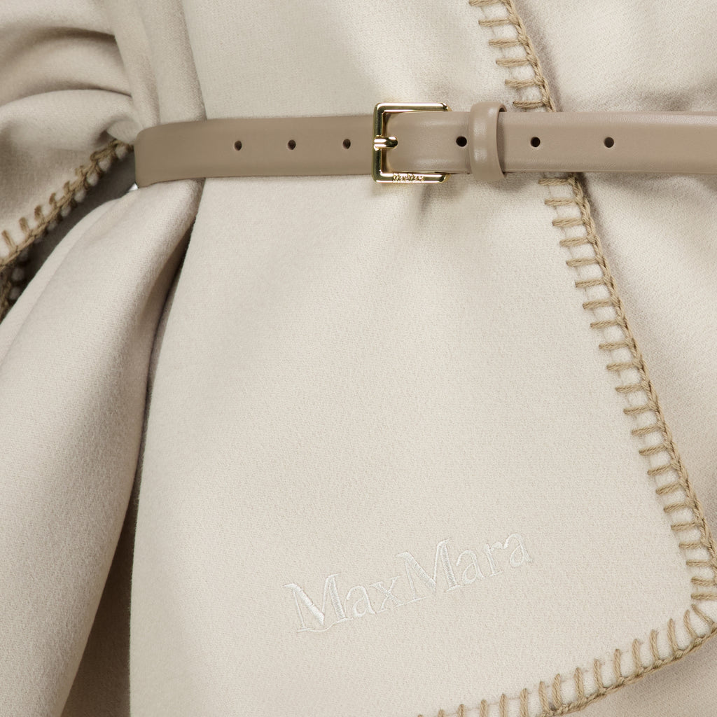 Vestes Capa de lana beige con cinturón Max Mara Beige Femme