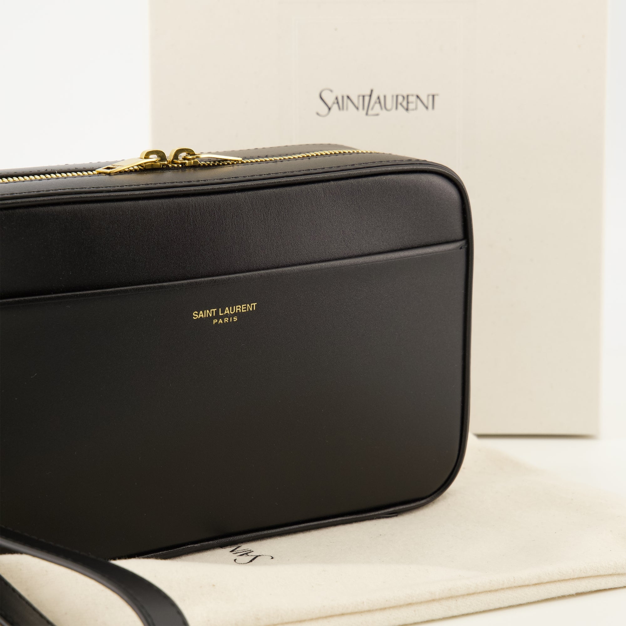Saint Laurent Paris Black Pouch Saint Laurent - Men – myCompañero