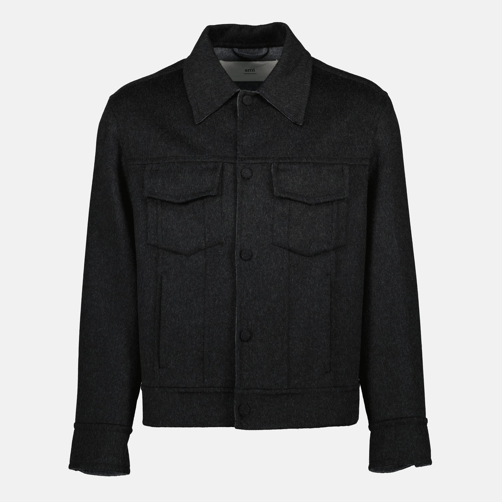 Image de l'article Veste Trucker de la marque Ami PARIS pour Unisex - Saison Automne-Hiver 2025 - Vue de Face